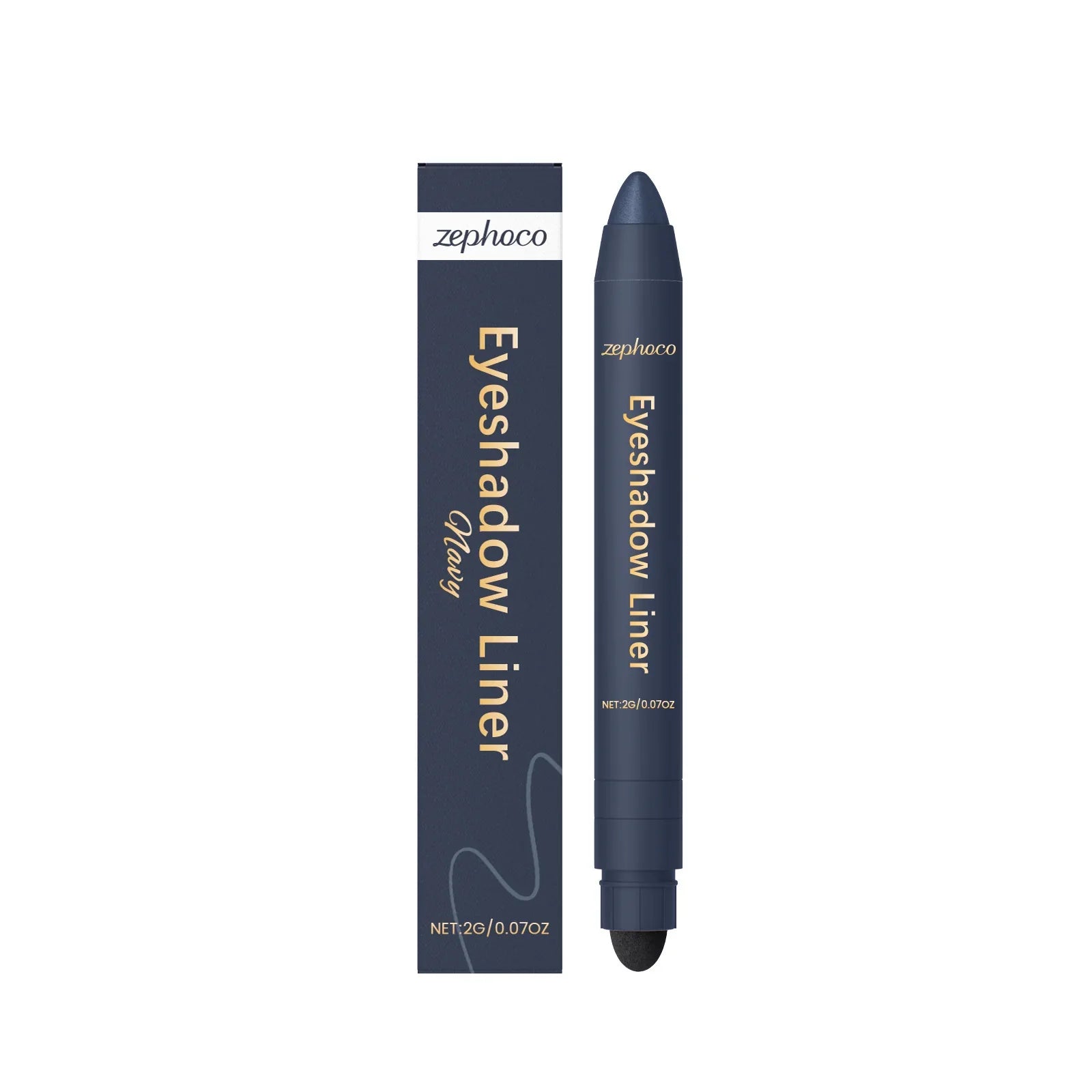Zephoco navy blue eyeshadow liner with matching box, Omgbeautyessential makeup product
