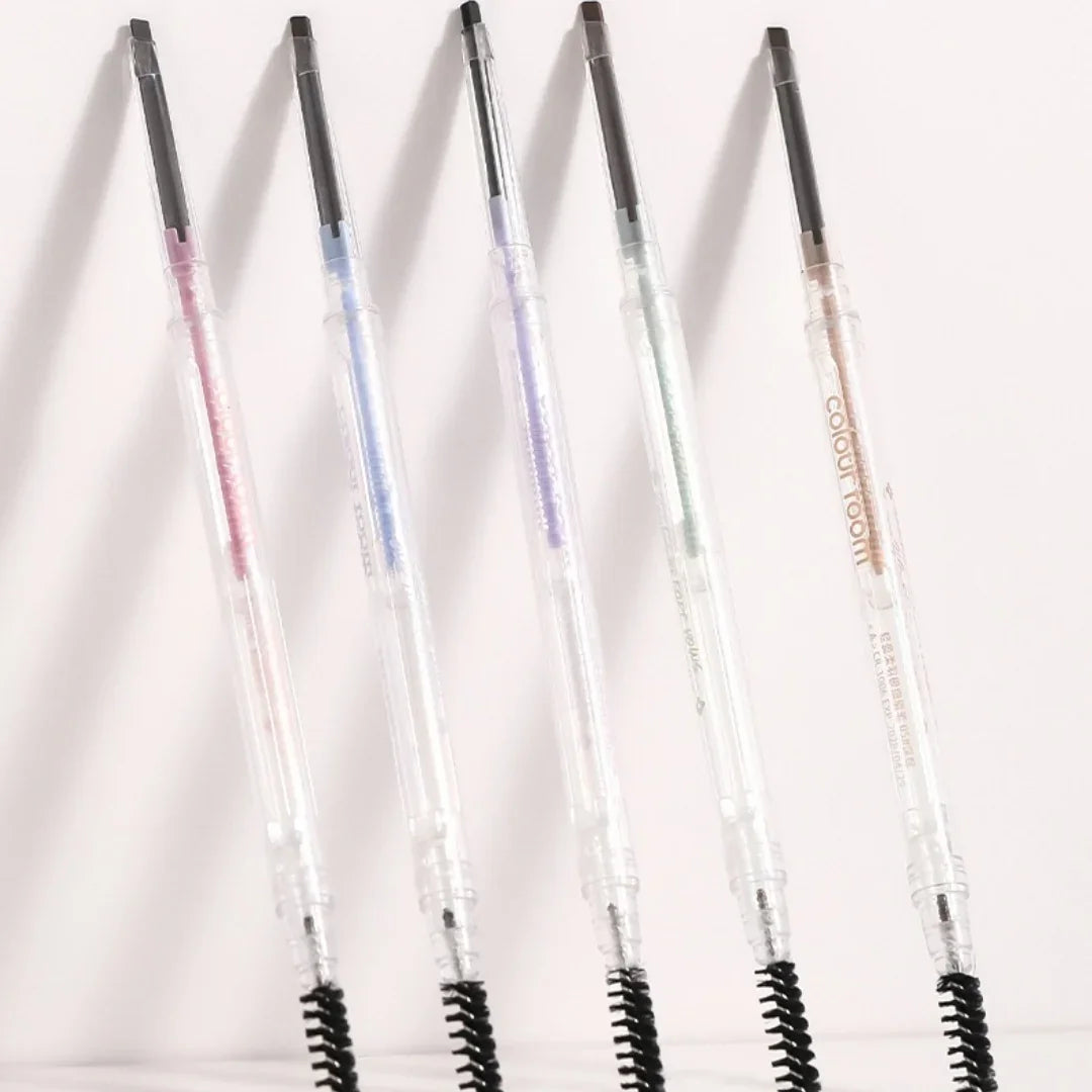 Five transparent eyebrow pencils with spoolie brushes, Omgbeautyessential makeup tools