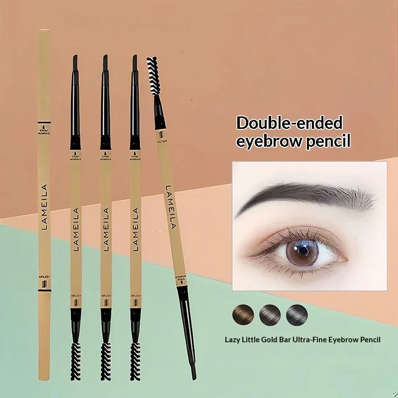 Lameila double-ended eyebrow pencil with spoolie, ultra-fine tip, Omgbeautyessential product