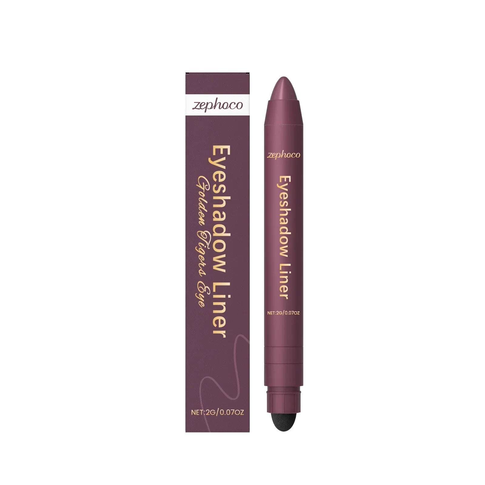 Zephoco Eyeshadow Liner stick and box, purple shade, Omgbeautyessential cosmetics